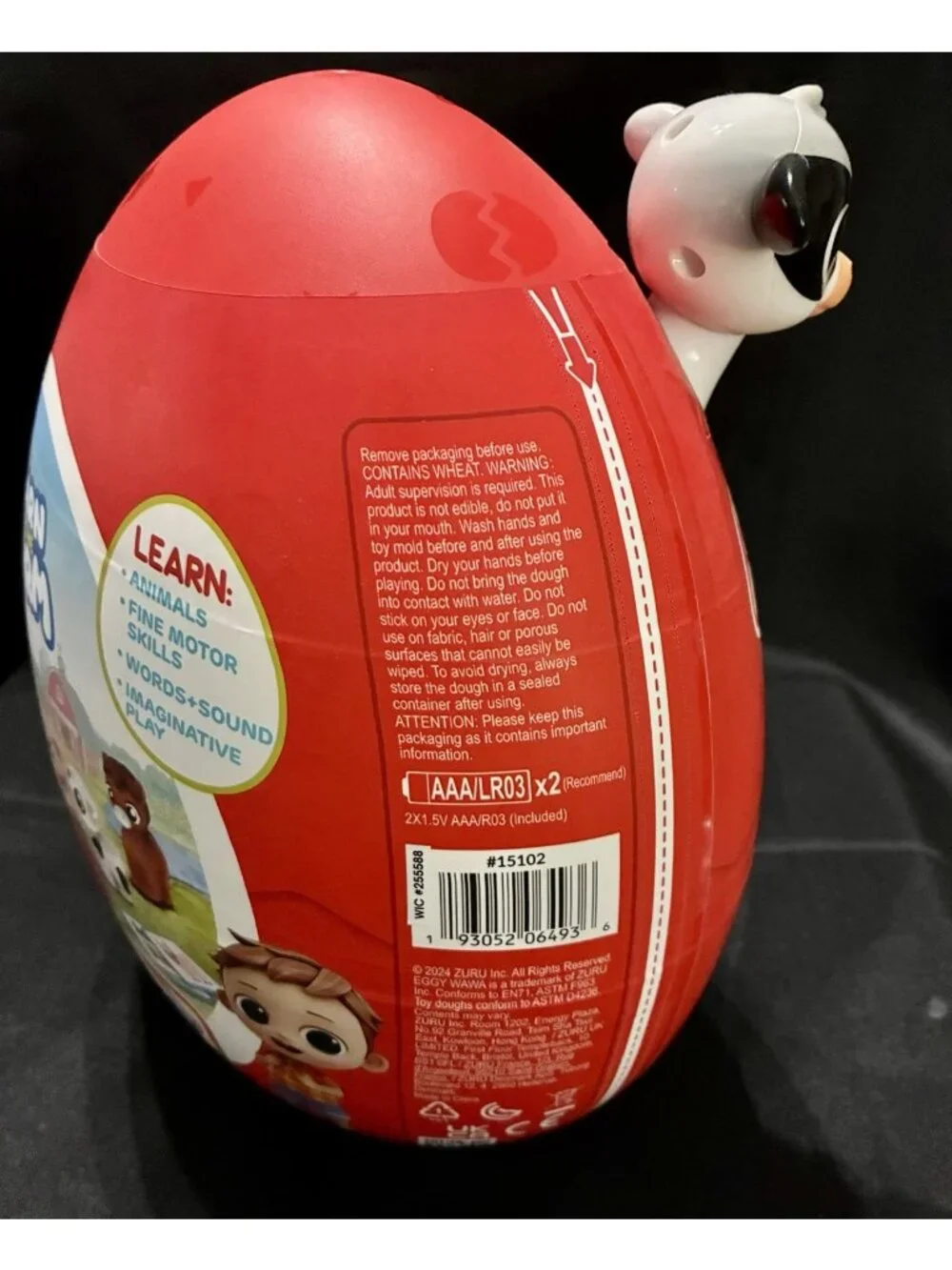 ZURU Eggy Wawa Learn On The Farm Musical Egg 34 Surprises Animals Dough Toy